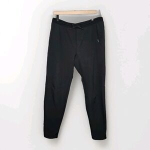 UNRL Pants Mens Large Black Jogger Athletic Stretch Drawstring Zip Pocket Travel